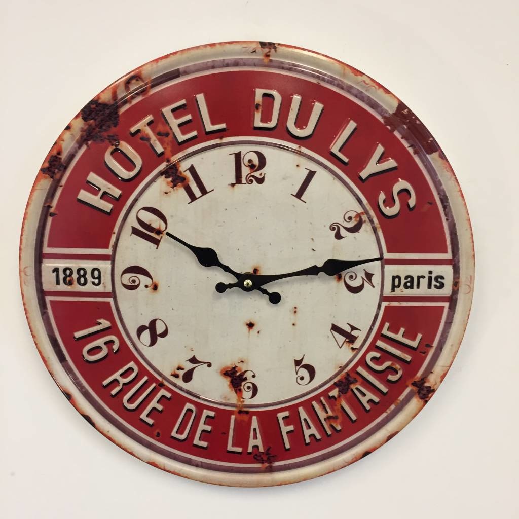 NiceTime Design - Wanduhr Paris Hotel du Lys 1889
