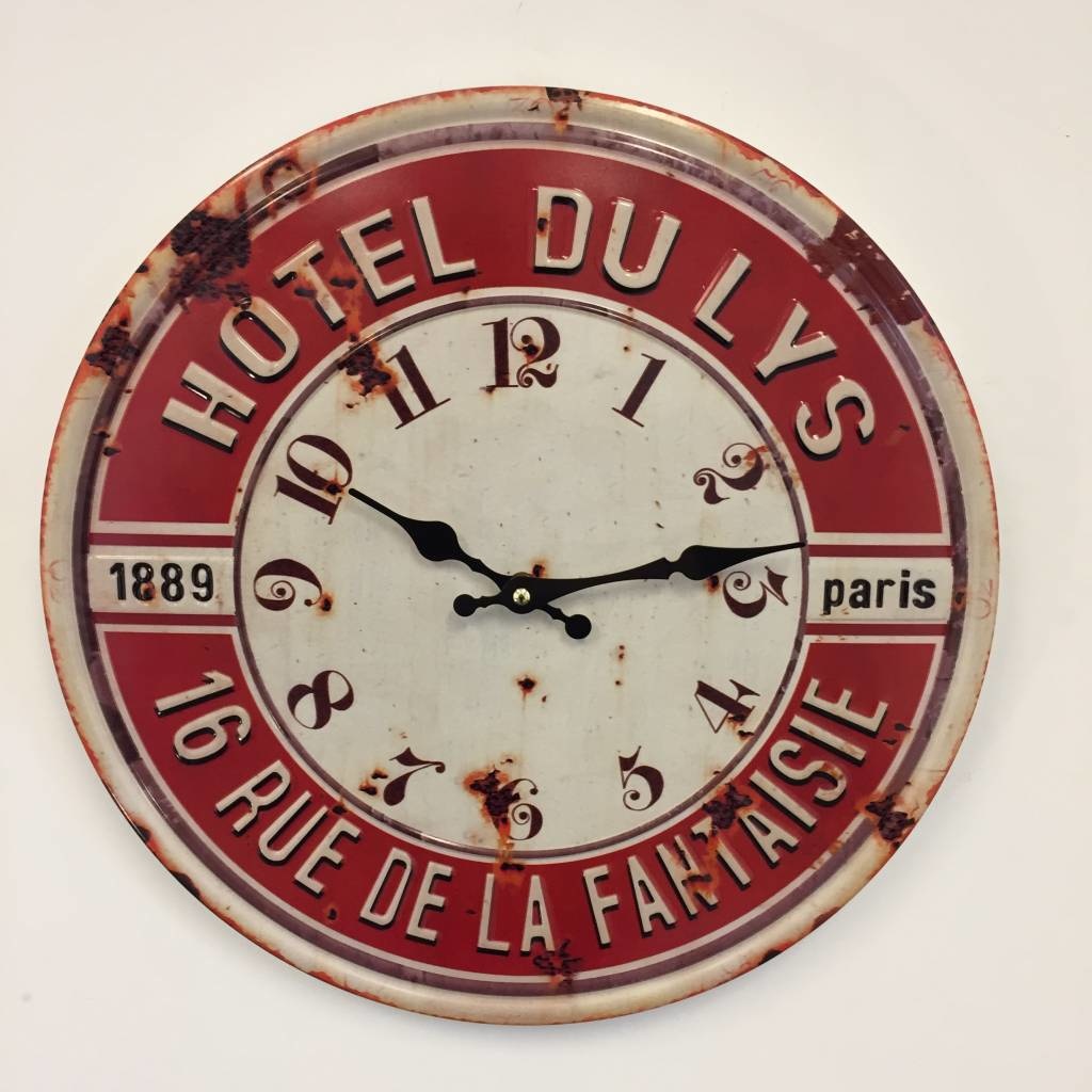 NiceTime Design - Wandklok Paris Hotel du Lys 1889