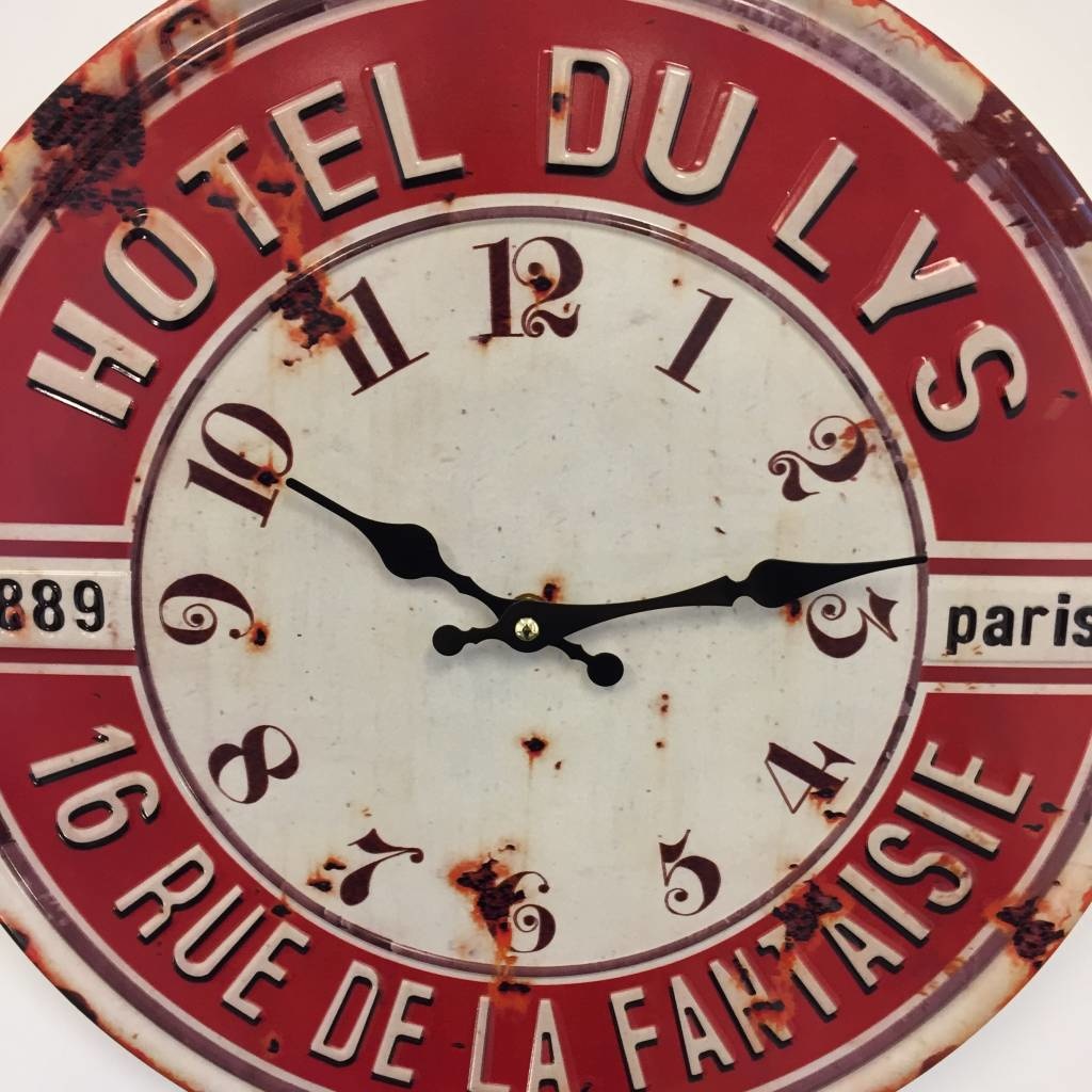 NiceTime Design - Wandklok Paris Hotel du Lys 1889