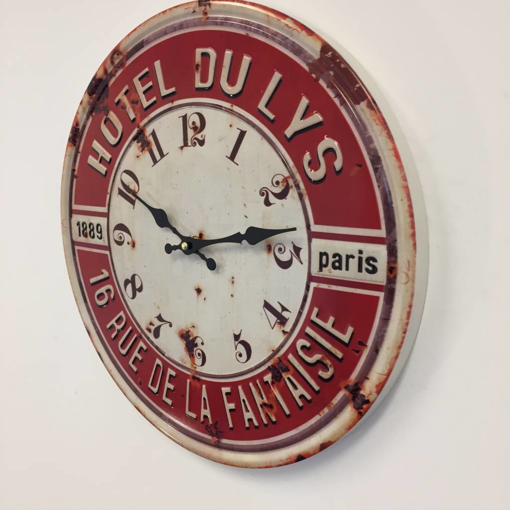 NiceTime Design - wall clock Paris Hotel du Lys 1889