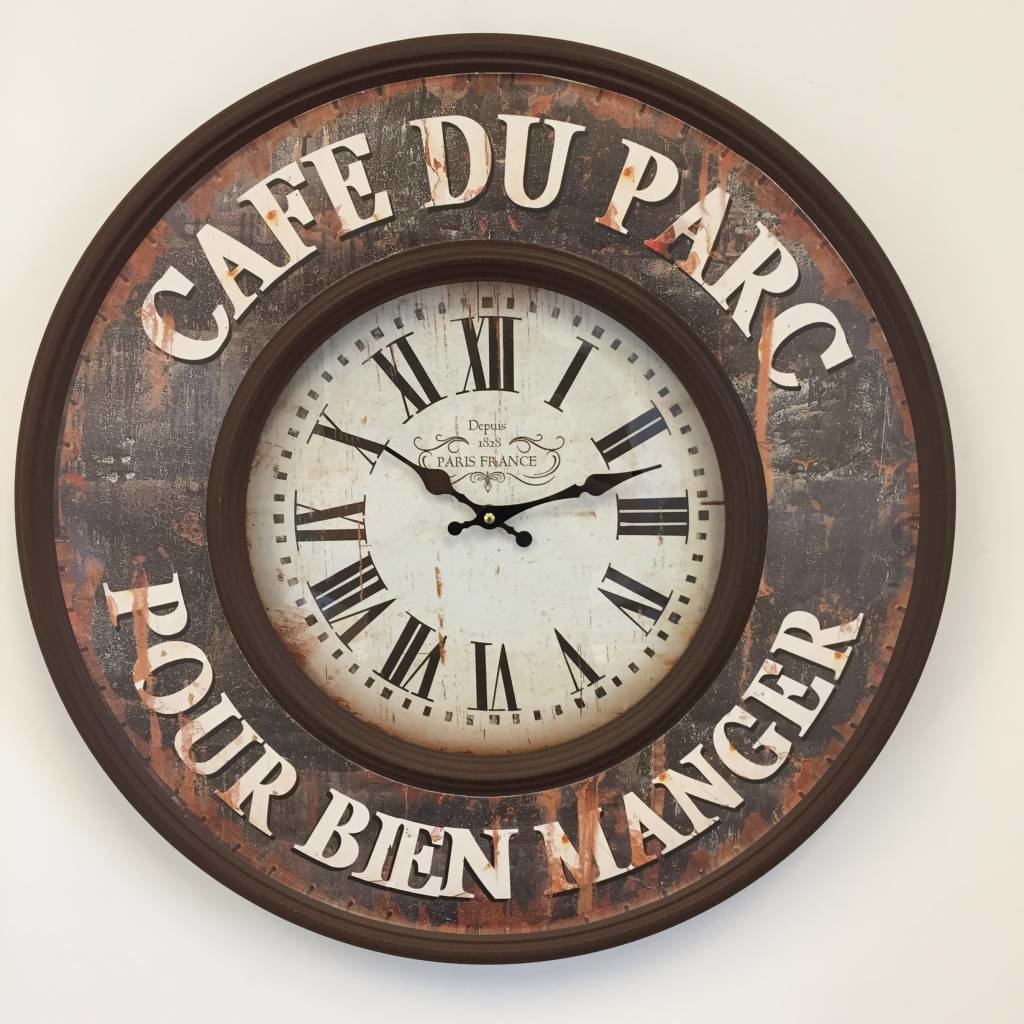 NiceTime Design - Wanduhr Cafe de Paris vintage retro