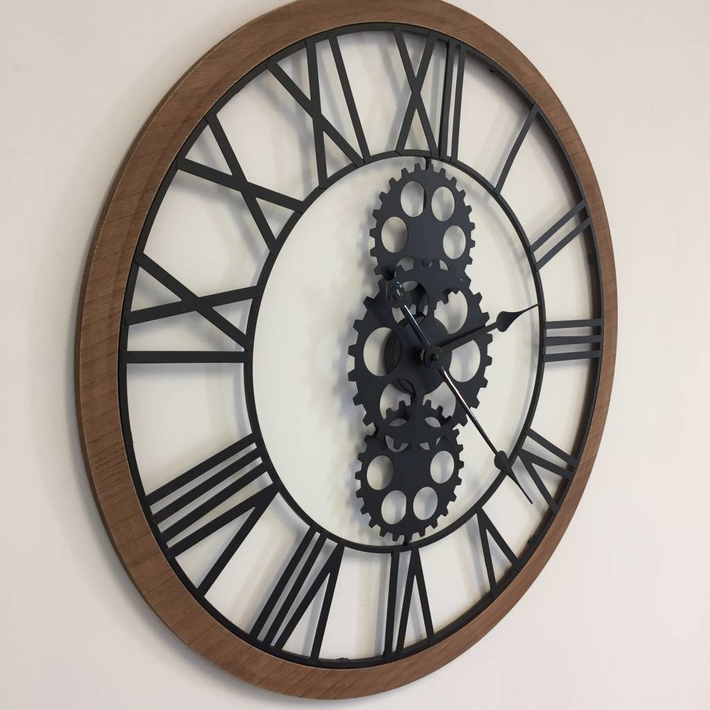 NiceTime Design - Wall clock Industrial Design Iron & Wood