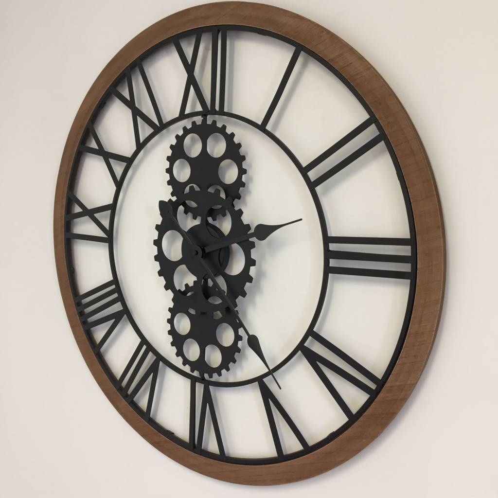 NiceTime Design - Wall clock Industrial Design Iron & Wood