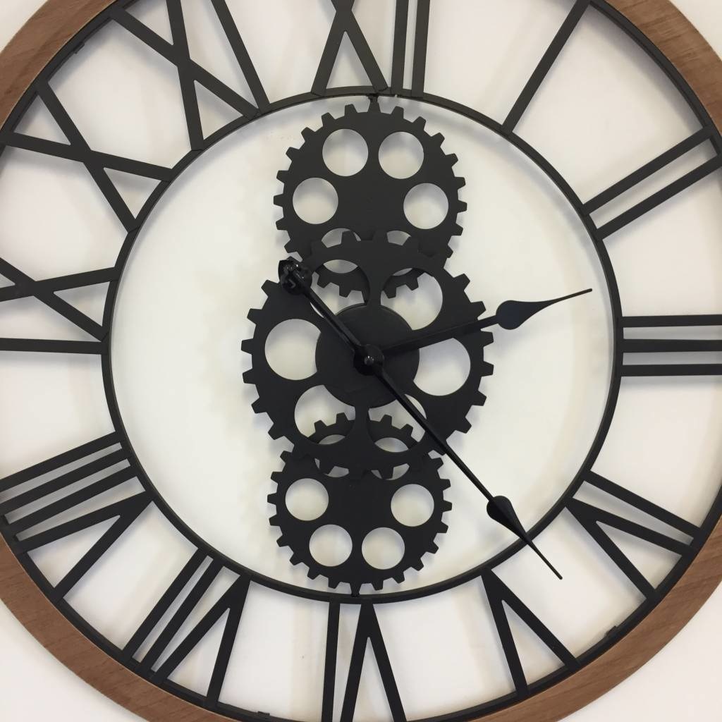 NiceTime Design - Wall clock Industrial Design Iron & Wood