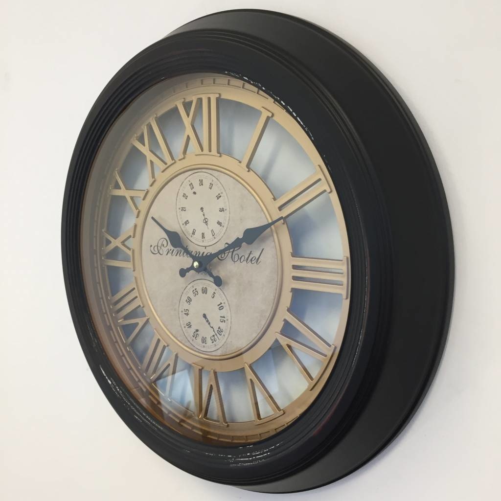 NiceTime Design - Wanduhr Vintage Hotel metaal