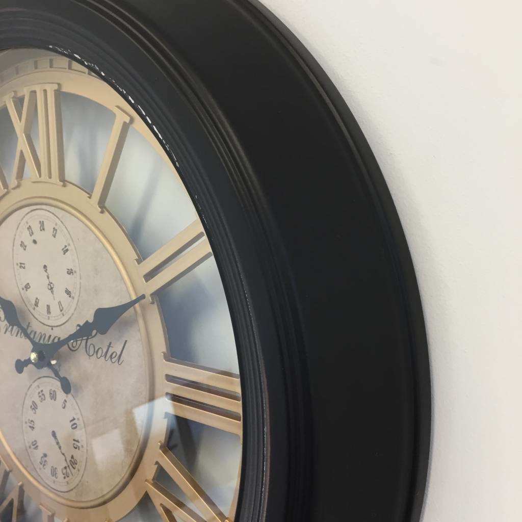 NiceTime Design - Wanduhr Vintage Hotel metaal