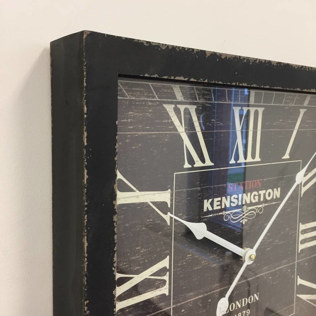 NiceTime Design - Wall clock Kensington Wood Retro Black