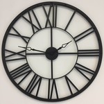 NiceTime Design - Industriele  Wanduhr Metall schwarz