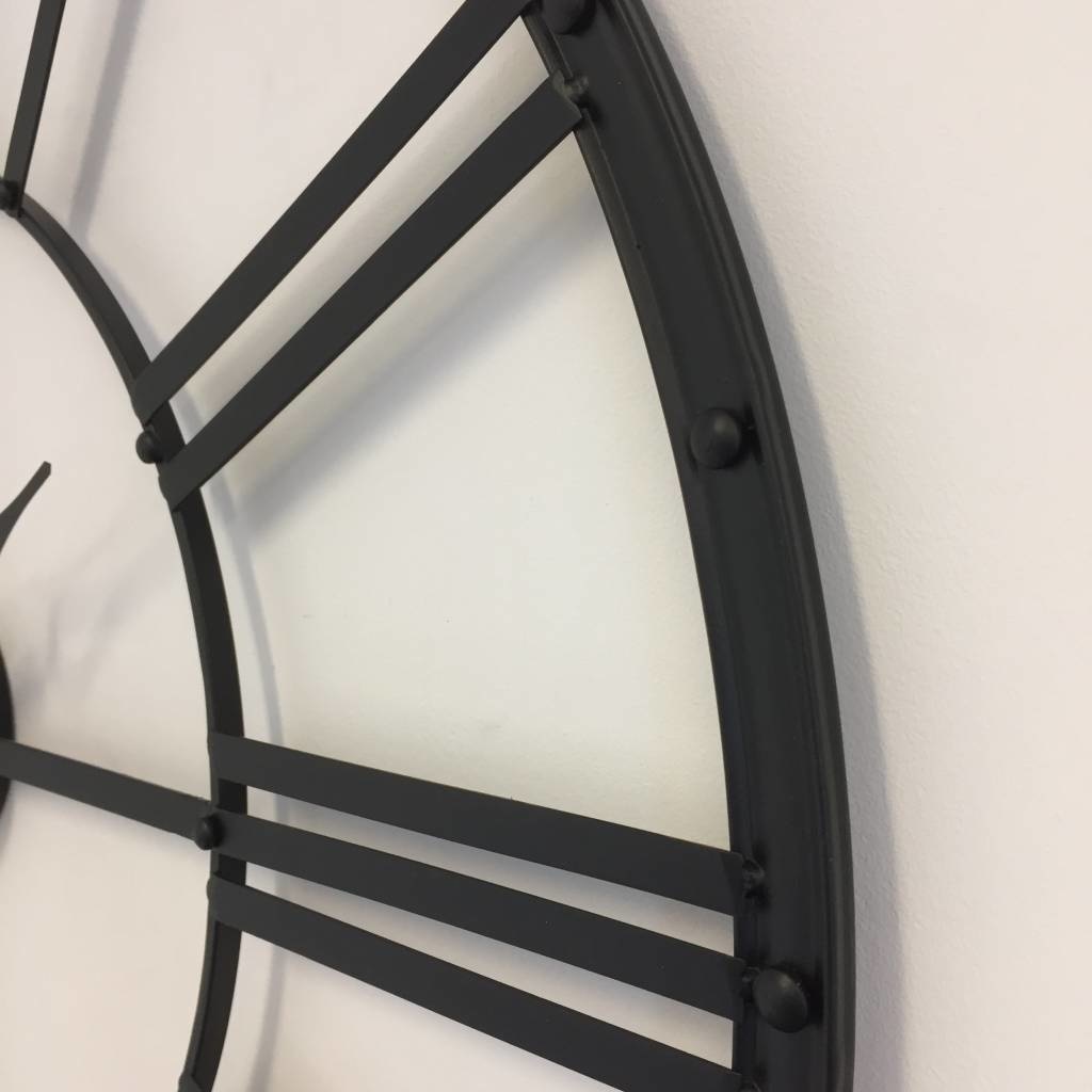 NiceTime Design - Industrial wall clock metal black