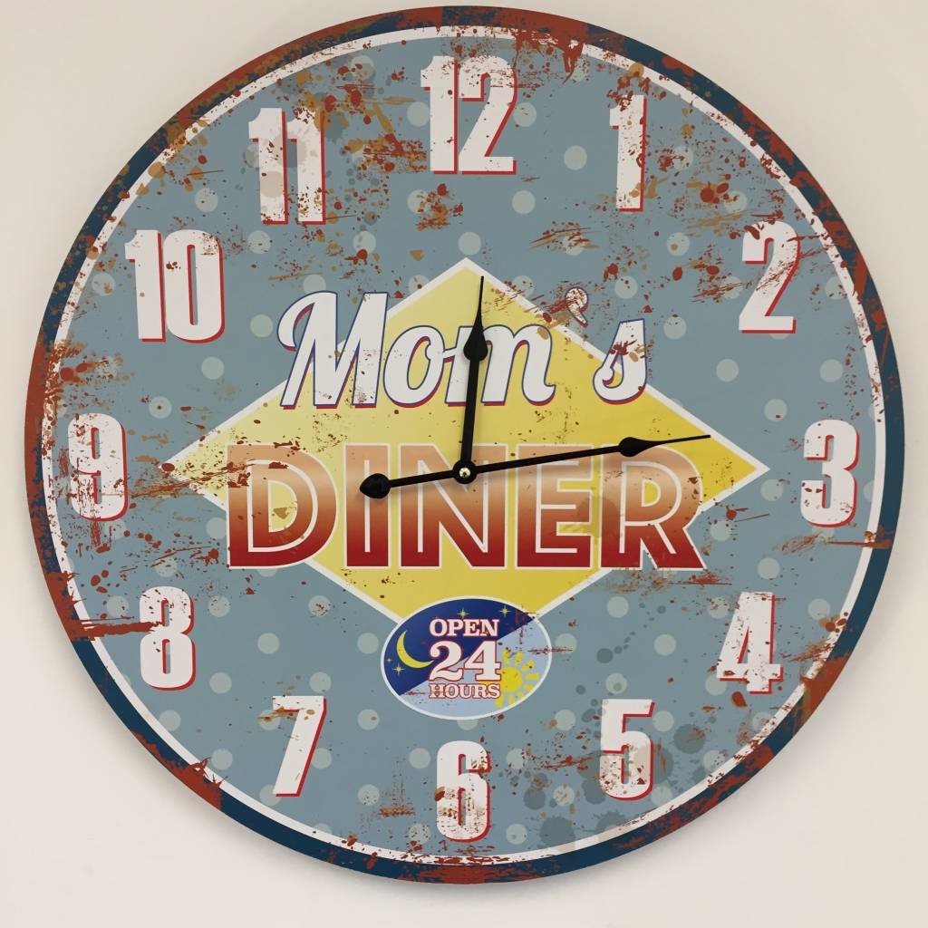 NiceTime Design - Wandklok Mom's diner