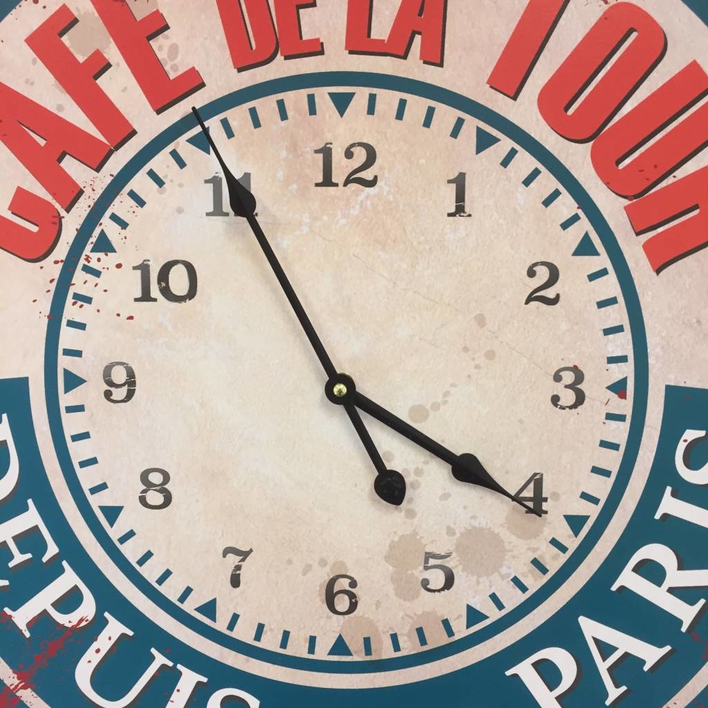 NiceTime Design - Wanduhr Cafe de la Tour