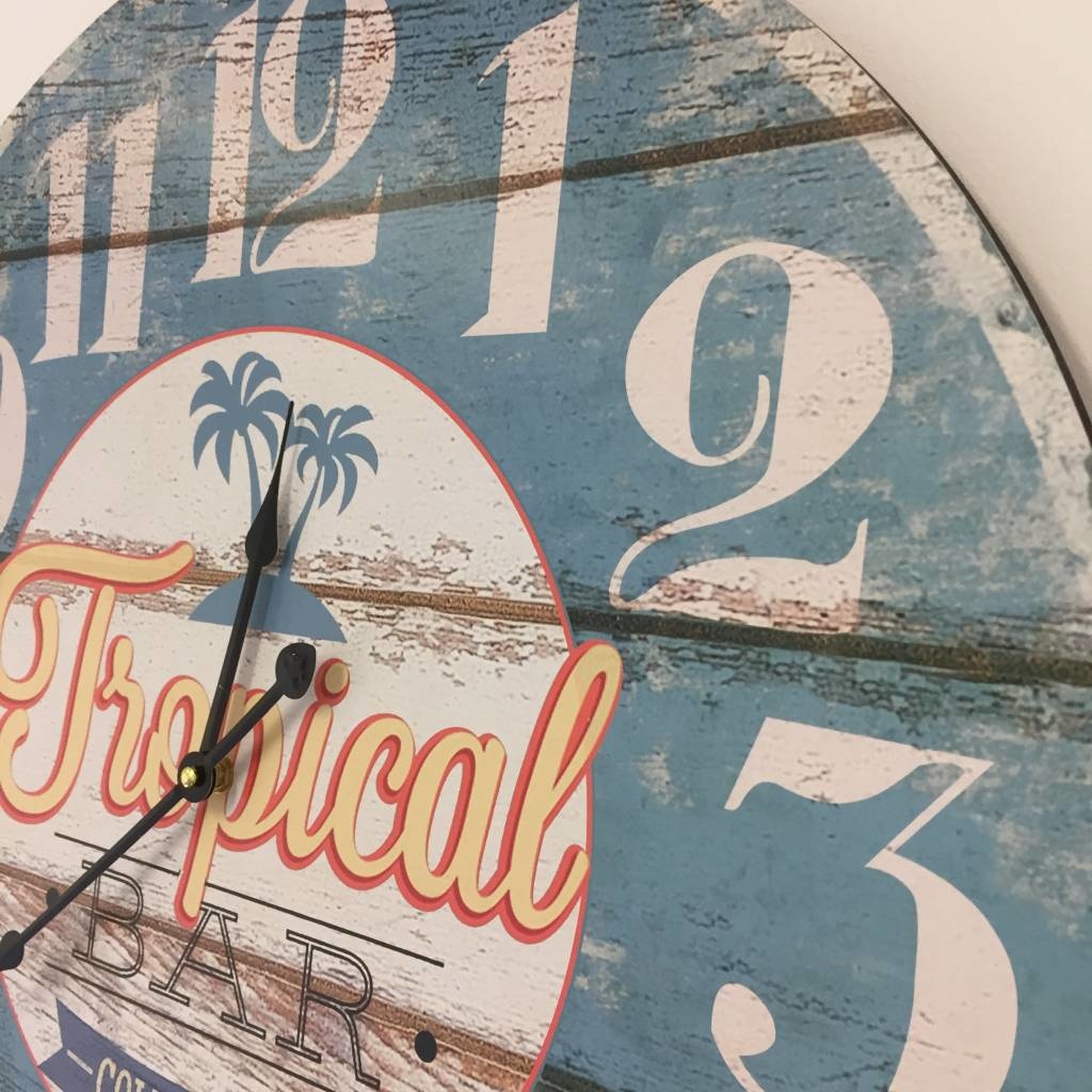 NiceTime Design - Wall clock Vintage Tropical Bar