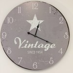 NiceTime Design - Wall clock Vintage Silver Star