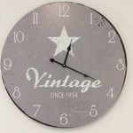 NiceTime Design - Wandklok Vintage Silver Star