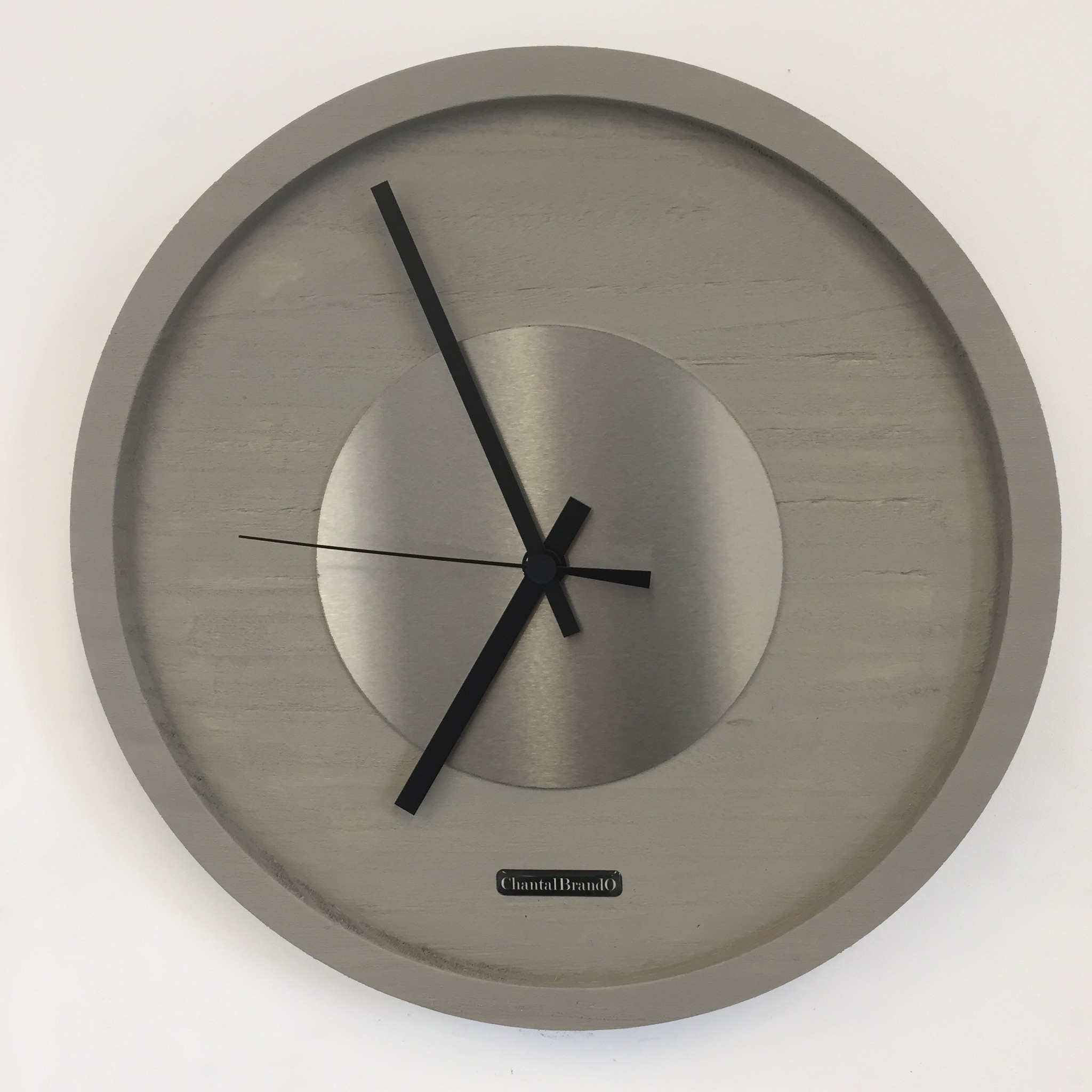 Klokkendiscounter Design - Wall clock Quinten Silver Modern Design