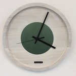 Klokkendiscounter BeoXL - Wanduhr Quinten White & Green Modernes Design
