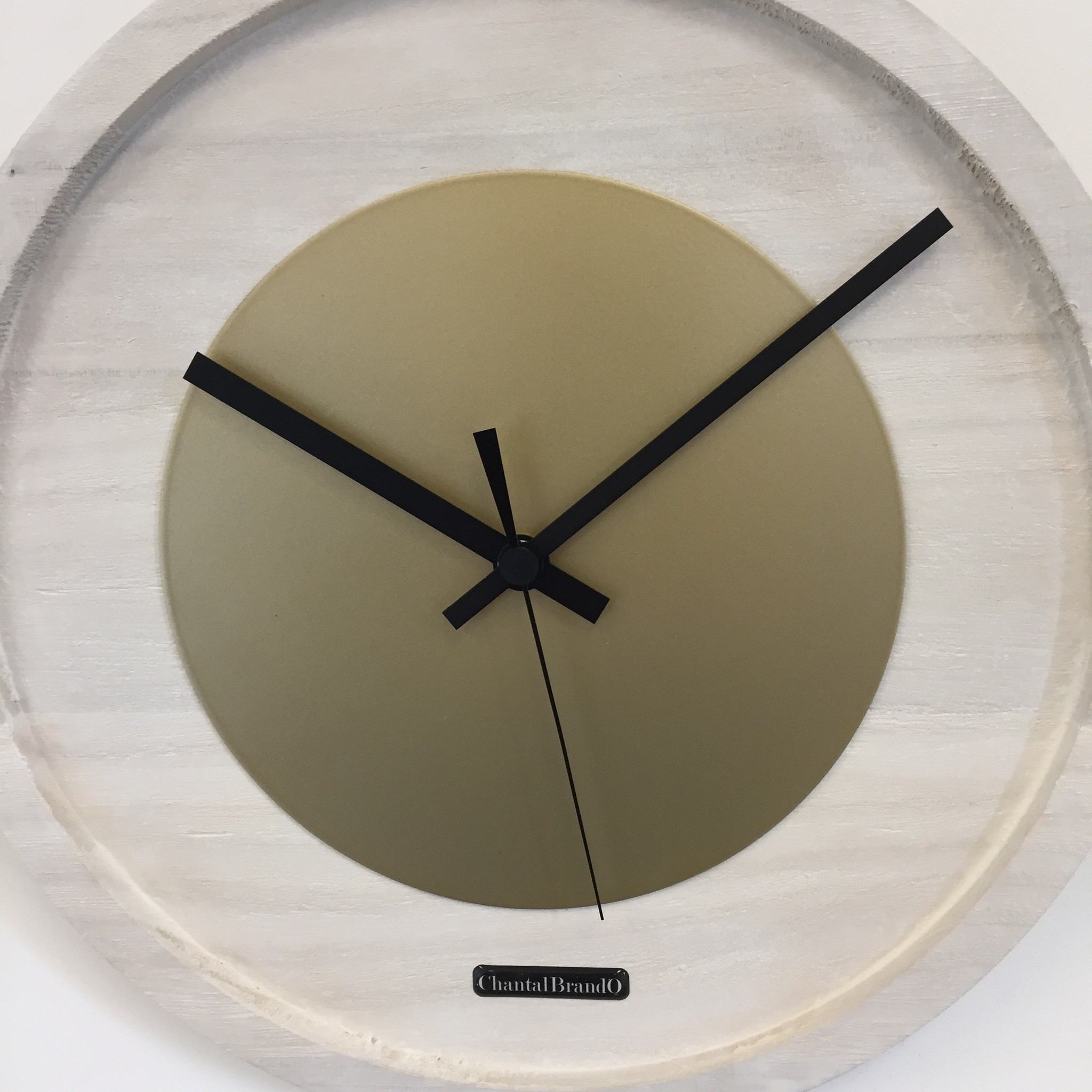 Klokkendiscounter Design - Wall clock Quinten White & Gold Modern Dutch Design