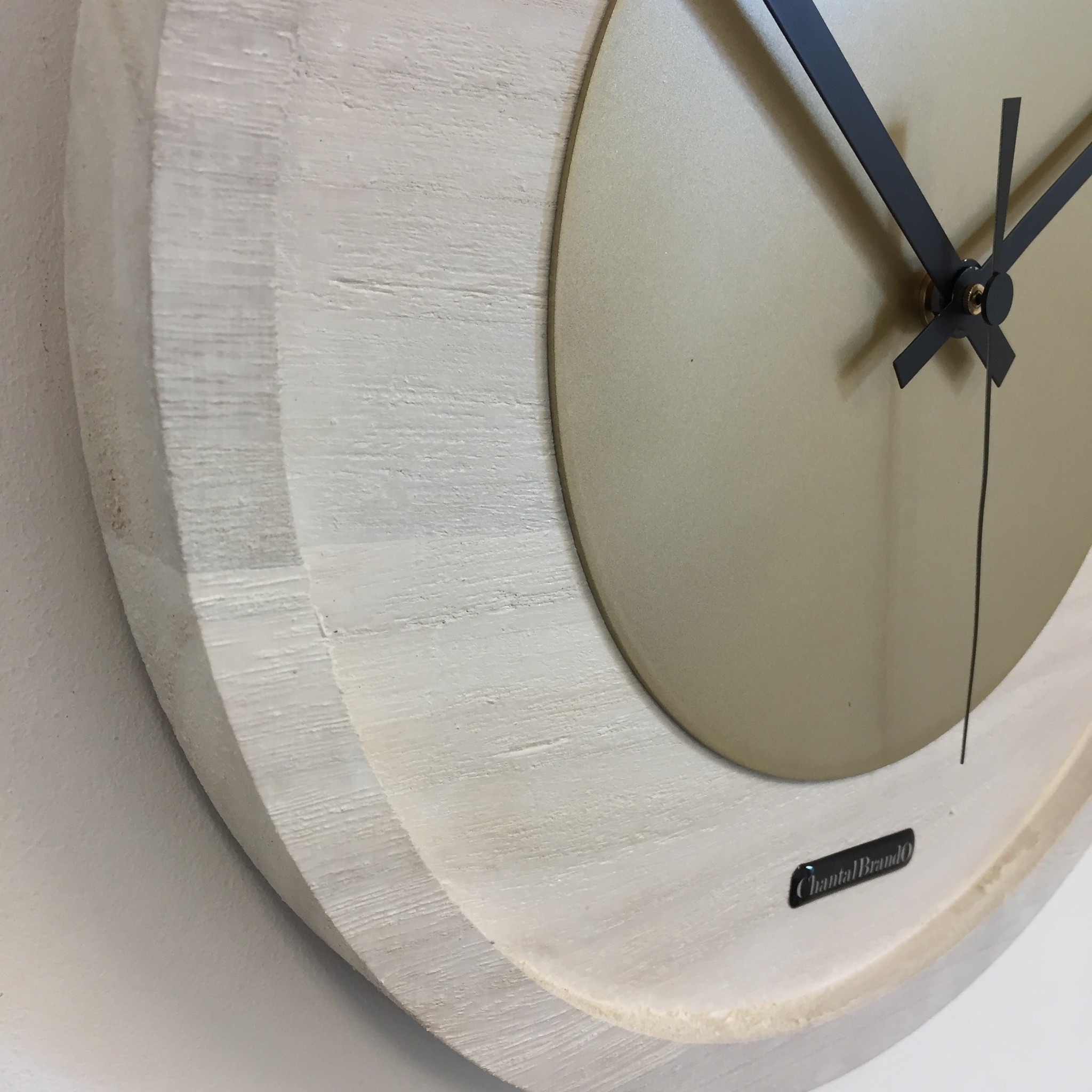 Klokkendiscounter Design - Wall clock Quinten White & Gold Modern Dutch Design