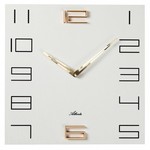 Klokkendiscounter Design - Wall clock White and Gold Modern Design