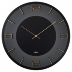 Atlanta Design - Wanduhr Black and Gold Modernes Design