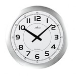 Atlanta Design - Wanduhr Silent-Silber Modernes Design