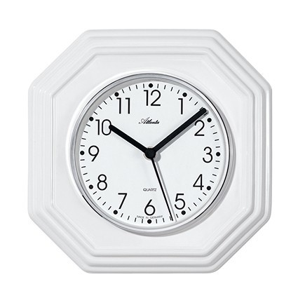 DIYZON Wandklok, 30 cm, lichtgevend, stil en glow in the darkfunctie, geen glas, decoratief