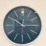 NiceTime Design - Wall clock White and Blue Modern Design