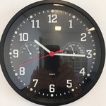 NiceTime Design - Wanduhr Schwarz Thermo & Hygro Modernes Design