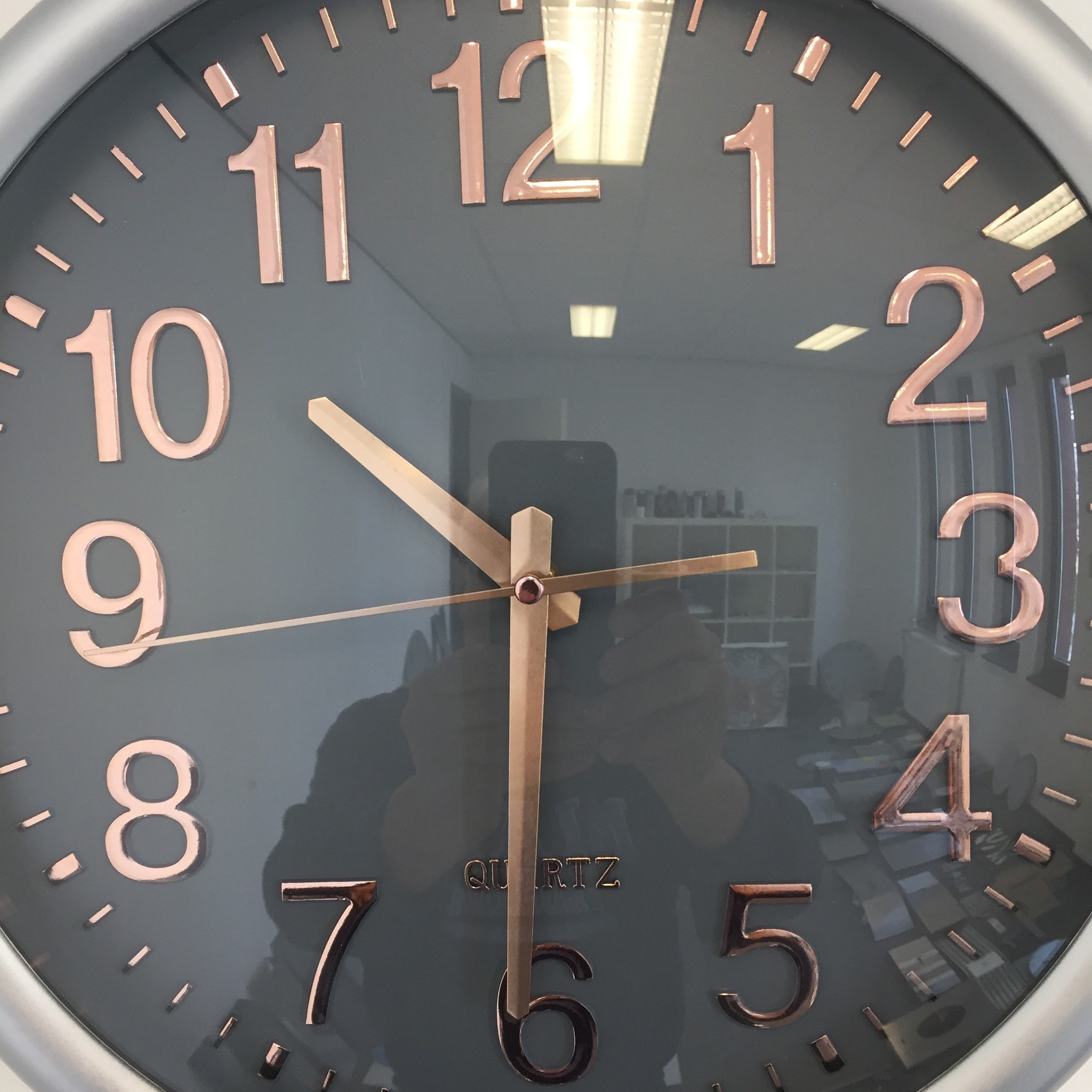 NiceTime Design - Wall clock Silver & Copper Modern Design