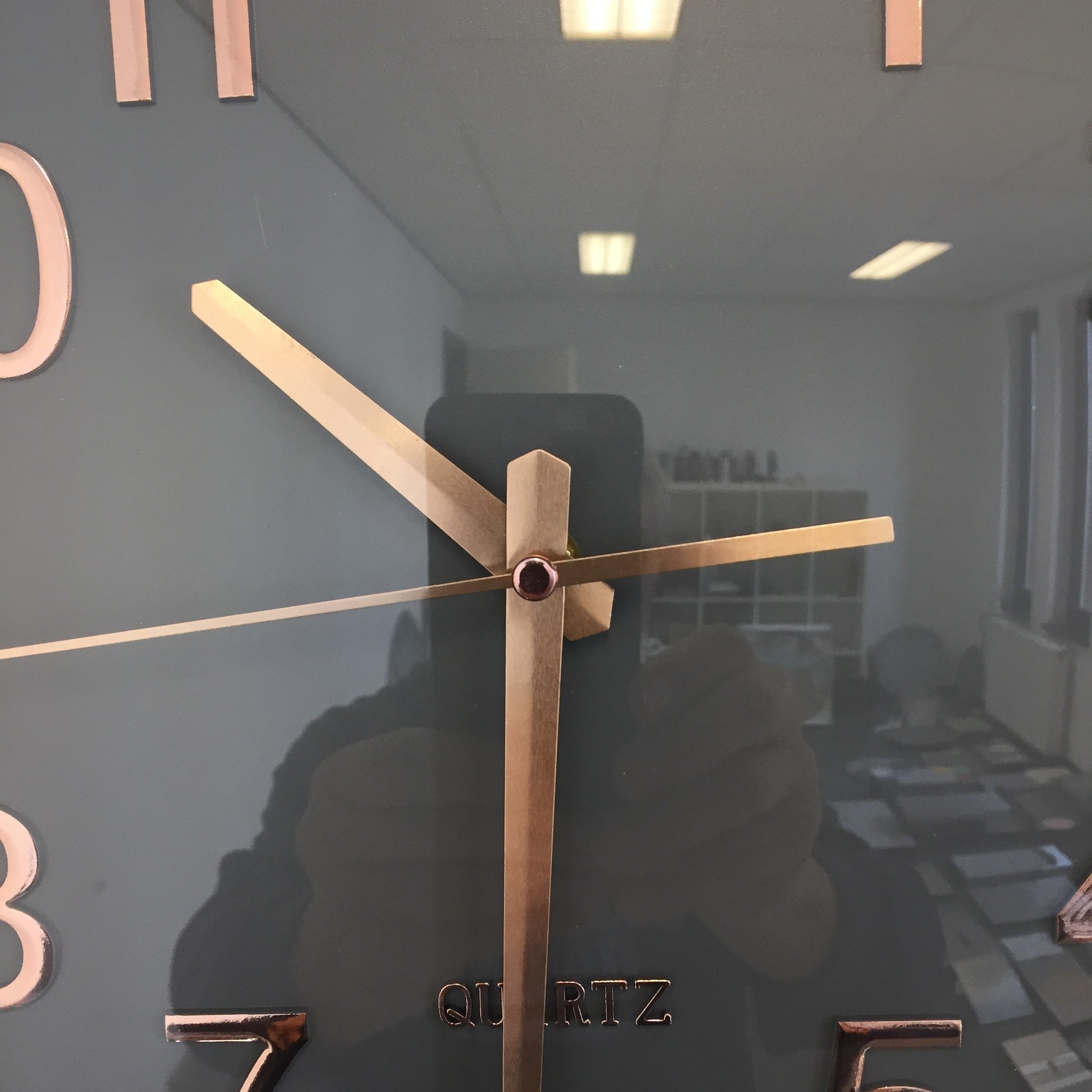 NiceTime Design - Wall clock Silver & Copper Modern Design