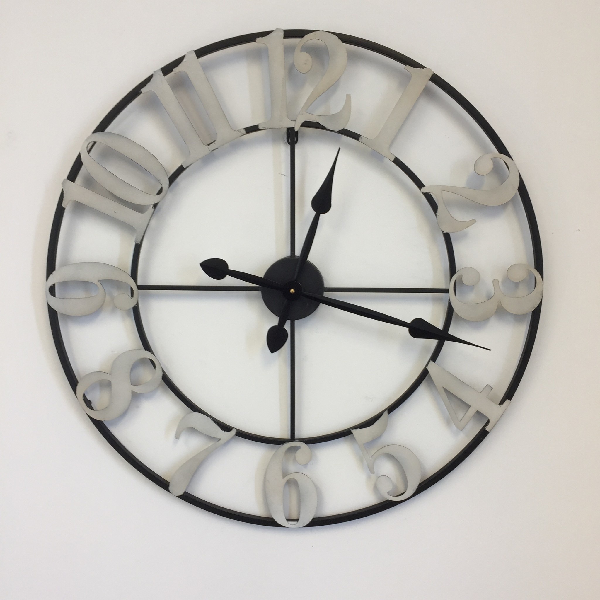 NiceTime Design - Wall clock Amsterdam Black and White Industrial