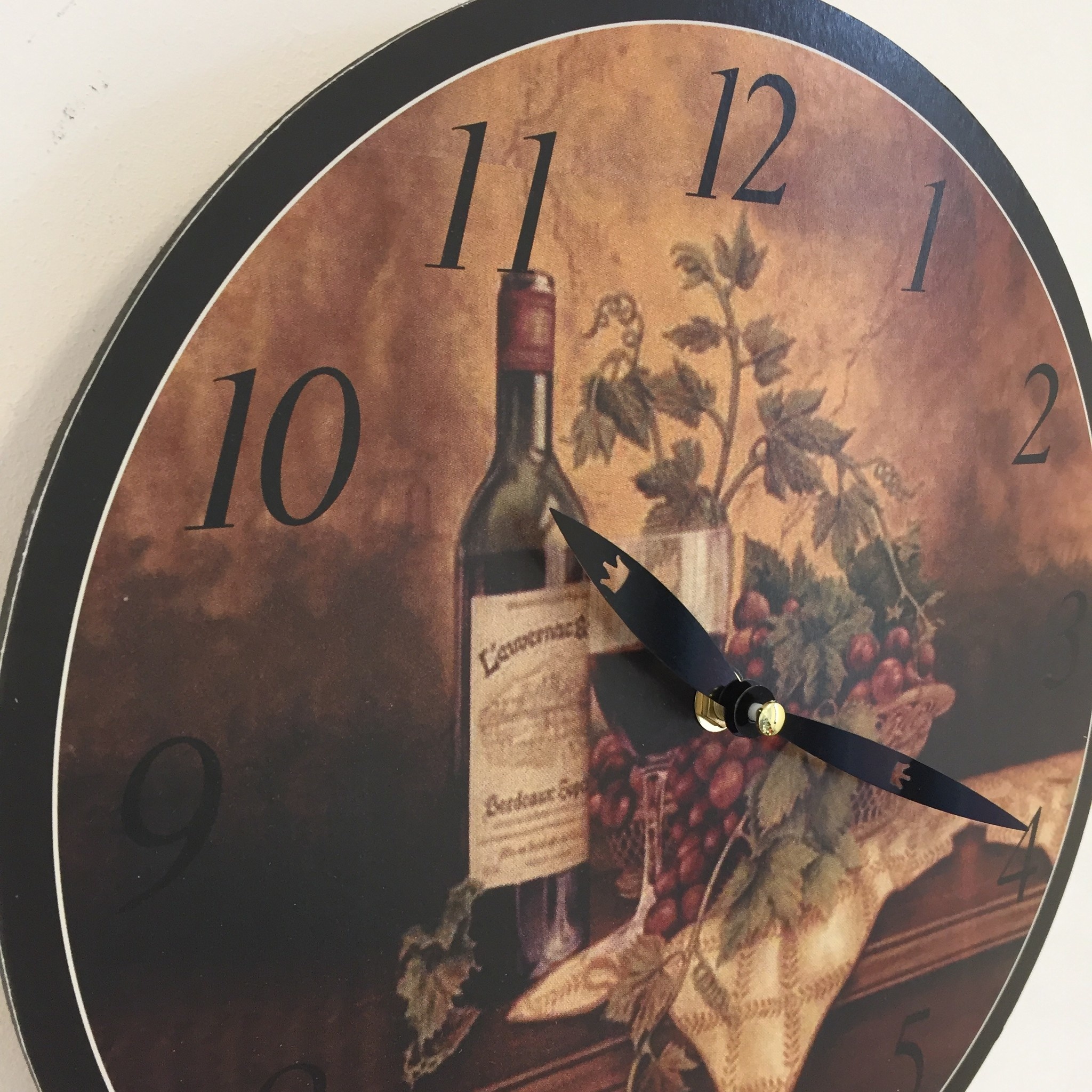 NiceTime Design - Kitchen clock Vin de Bordeaux Retro Vintage