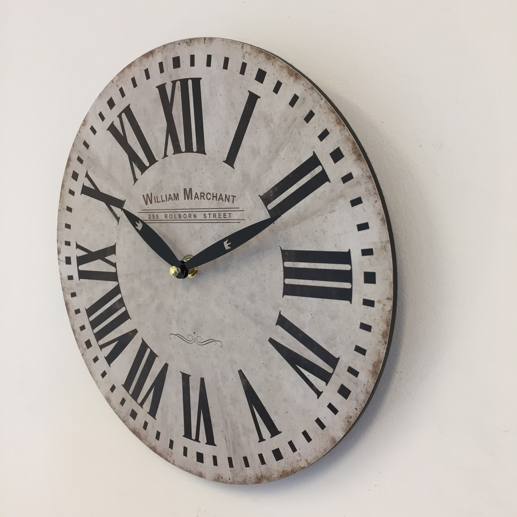 NiceTime Design - Wall clock William Marchant Blanc Vintage