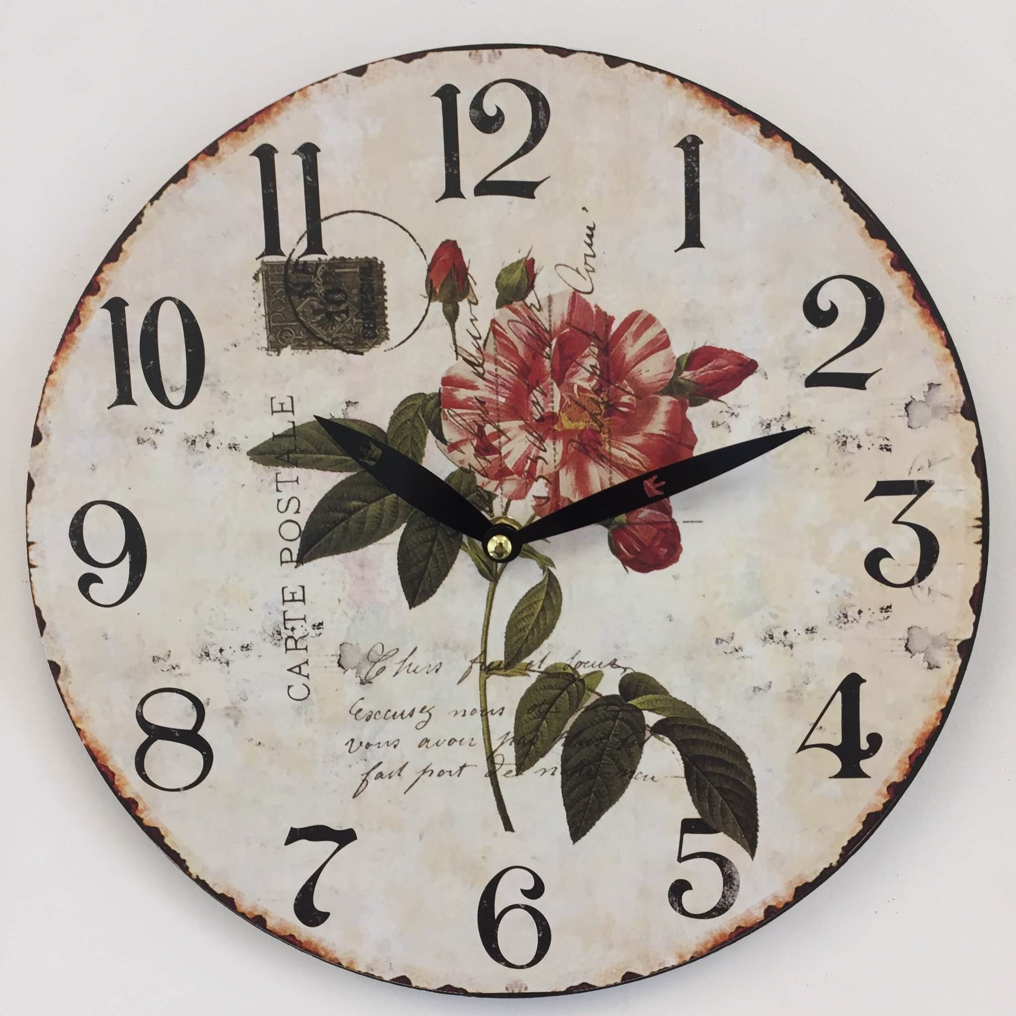 NiceTime Design - Wall clock carte postal vintage