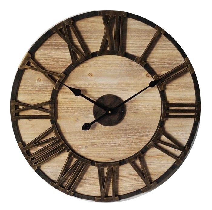 NiceTime Design - Wall clock Metal & Wood Industrial Design