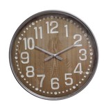 NiceTime Design - Wanduhr MILL Holz mit Metalleinfassung Vintage Design
