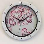 NiceTime Design - Wall clock Purle Heart Modern Design