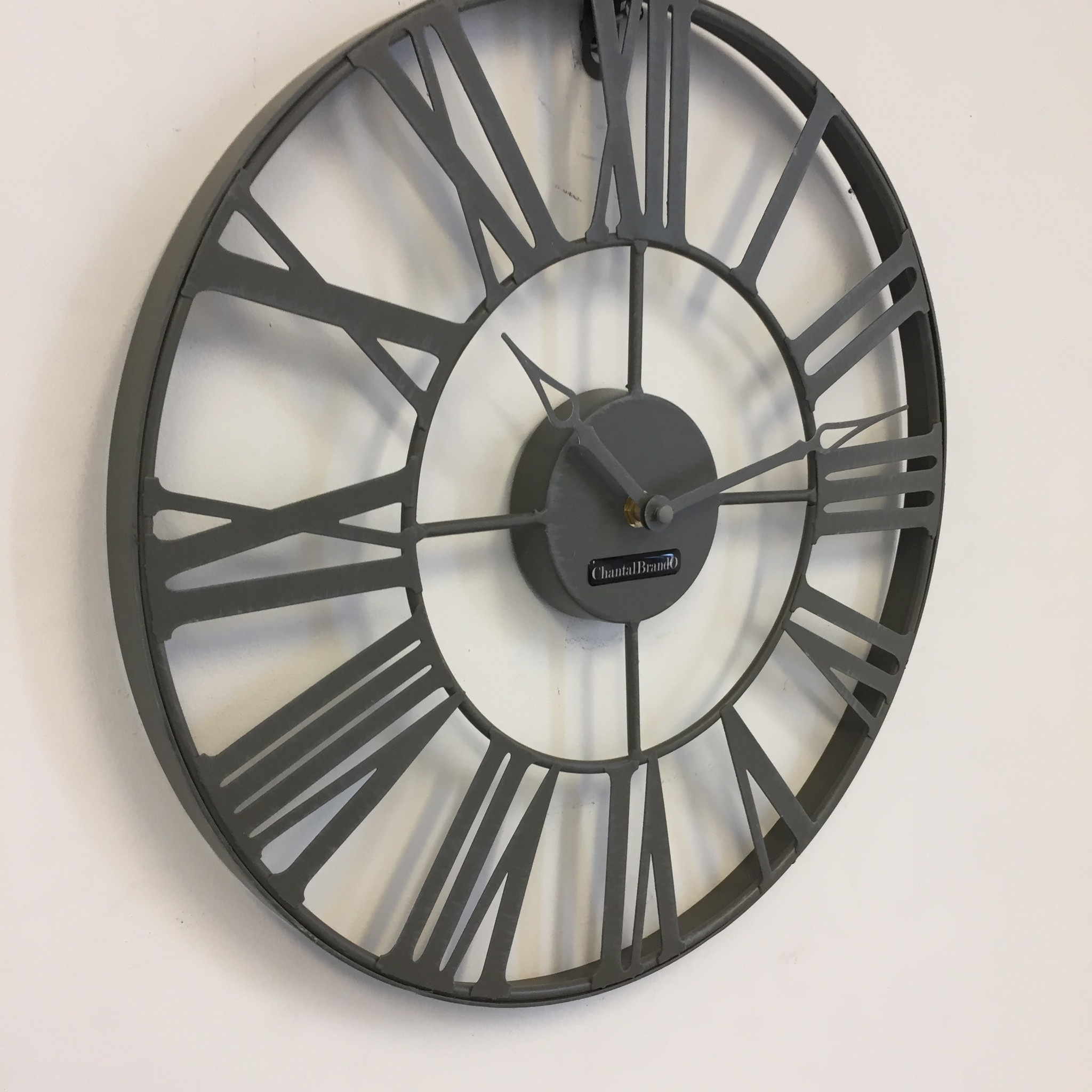 Klokkendiscounter Design - Wall clock Vintage Gray 37 Industrial