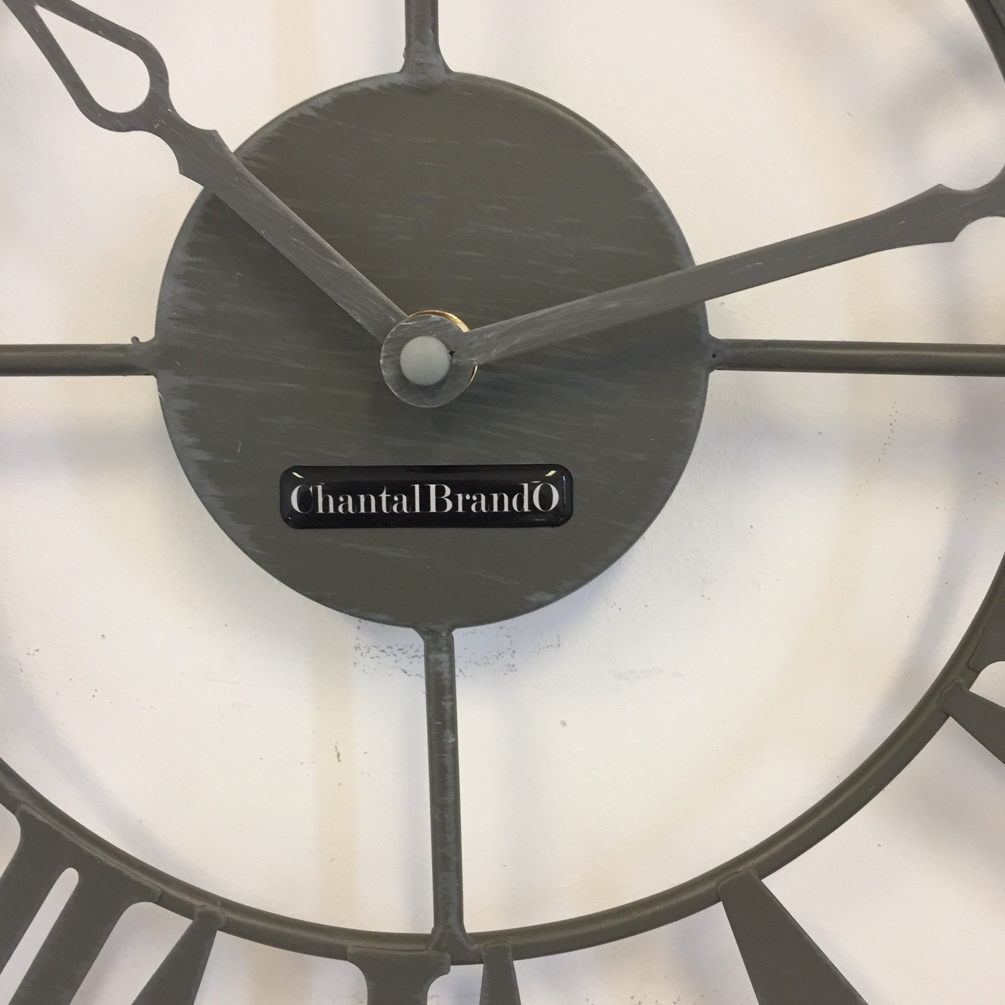 Klokkendiscounter Design - Wall clock Vintage Gray 37 Industrial