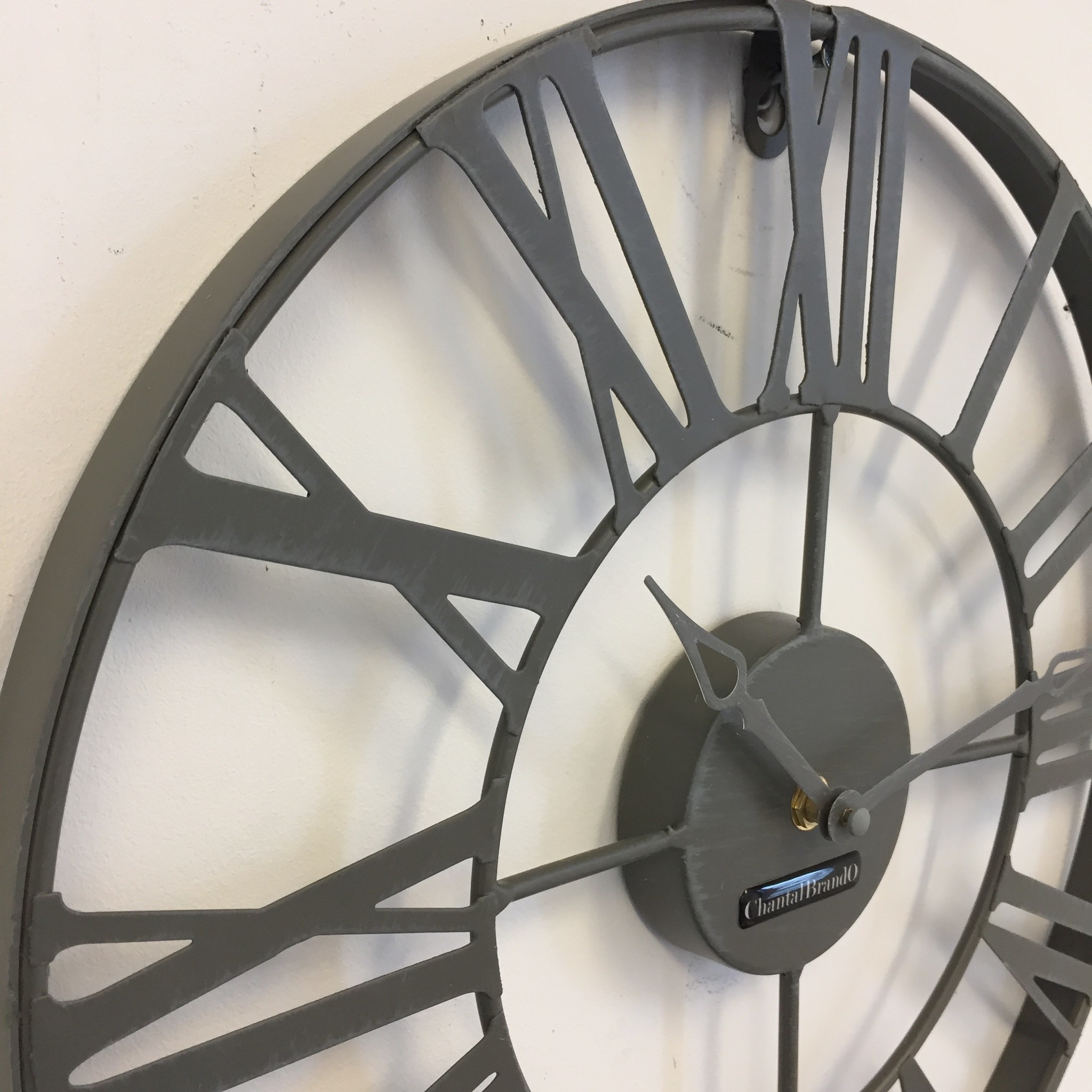 Klokkendiscounter Design - Wall clock Vintage Gray 37 Industrial