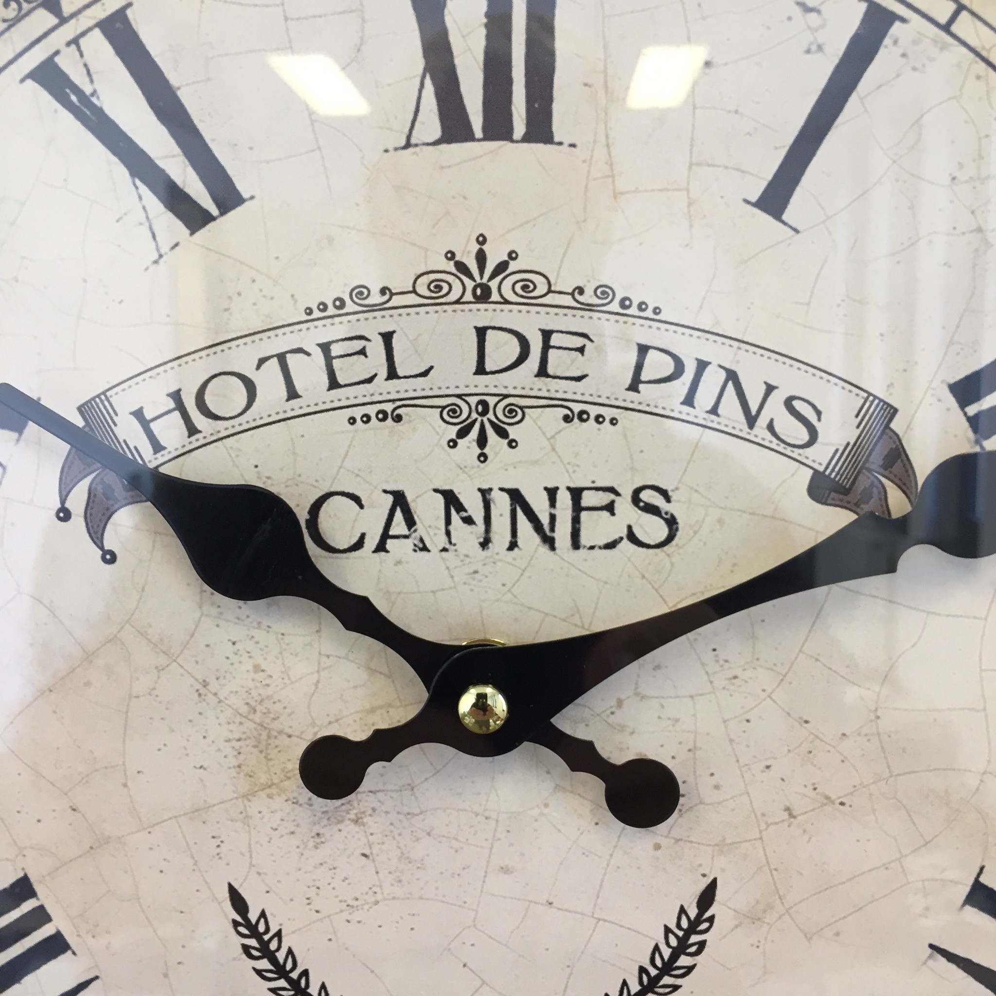 NiceTime Design - Wanduhr Hotel des Pins Cannes Vintage