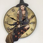 NiceTime Design - Children's clock Witch on Bezemsteel