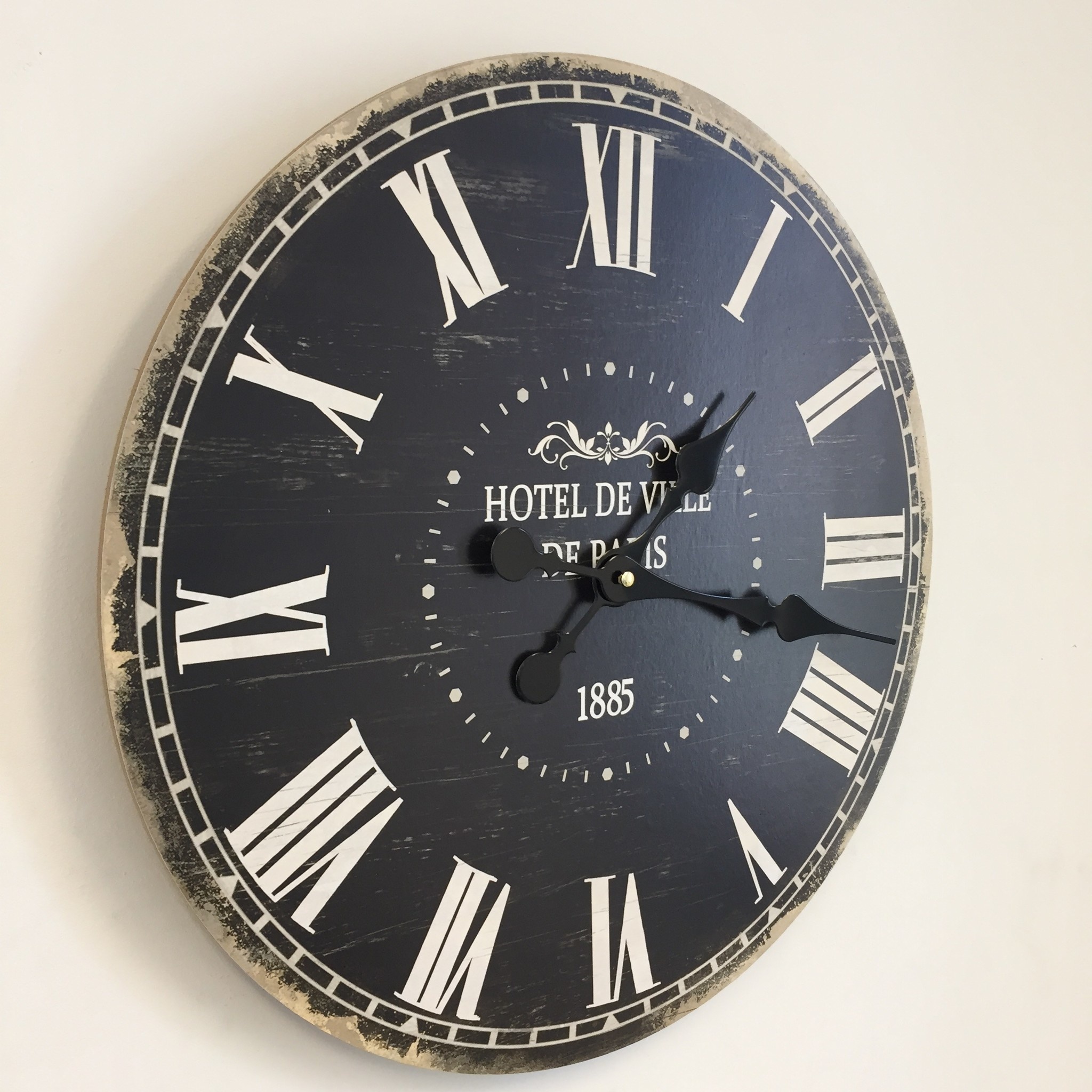 NiceTime Design - Wall clock Hotel De Ville 1885 Vintage Industrial