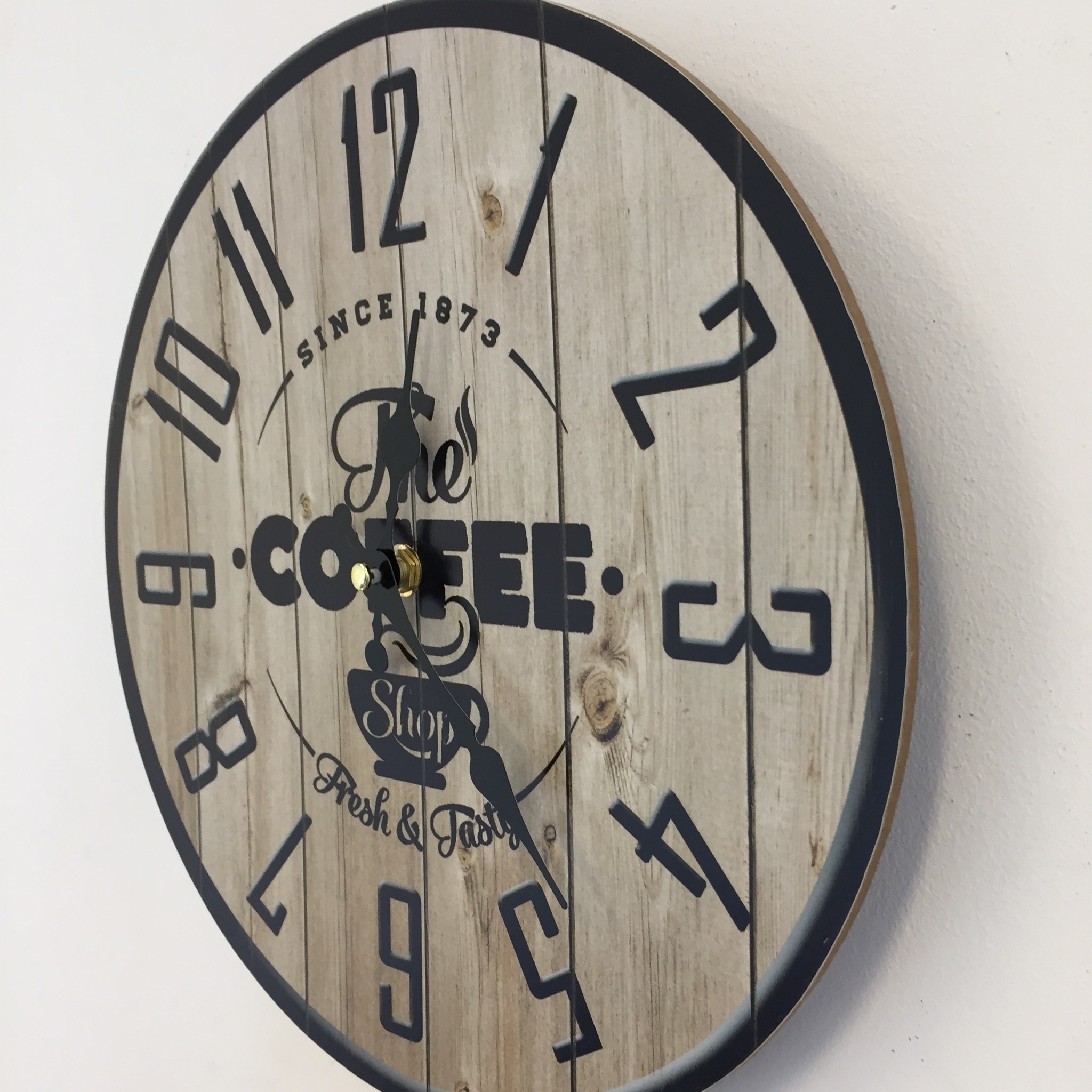 NiceTime Design - Wandklok COFFEE 1873 VINTAGE INDUSTRIEEL