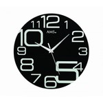 AMS Design - Wall clock Black Modern Design