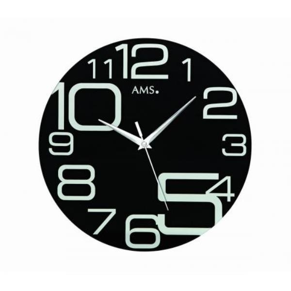 AMS Design - Wanduhr Black Modern Design