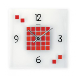 AMS Design - Wall clock Mosaic Red Modern Design