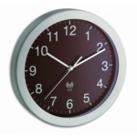 Design - Wanduhr Silber und Schwarz Modernes Design