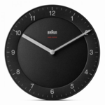 Design - wall clock matt black modern design