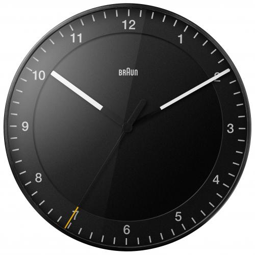 Design - wall clock matt black modern design